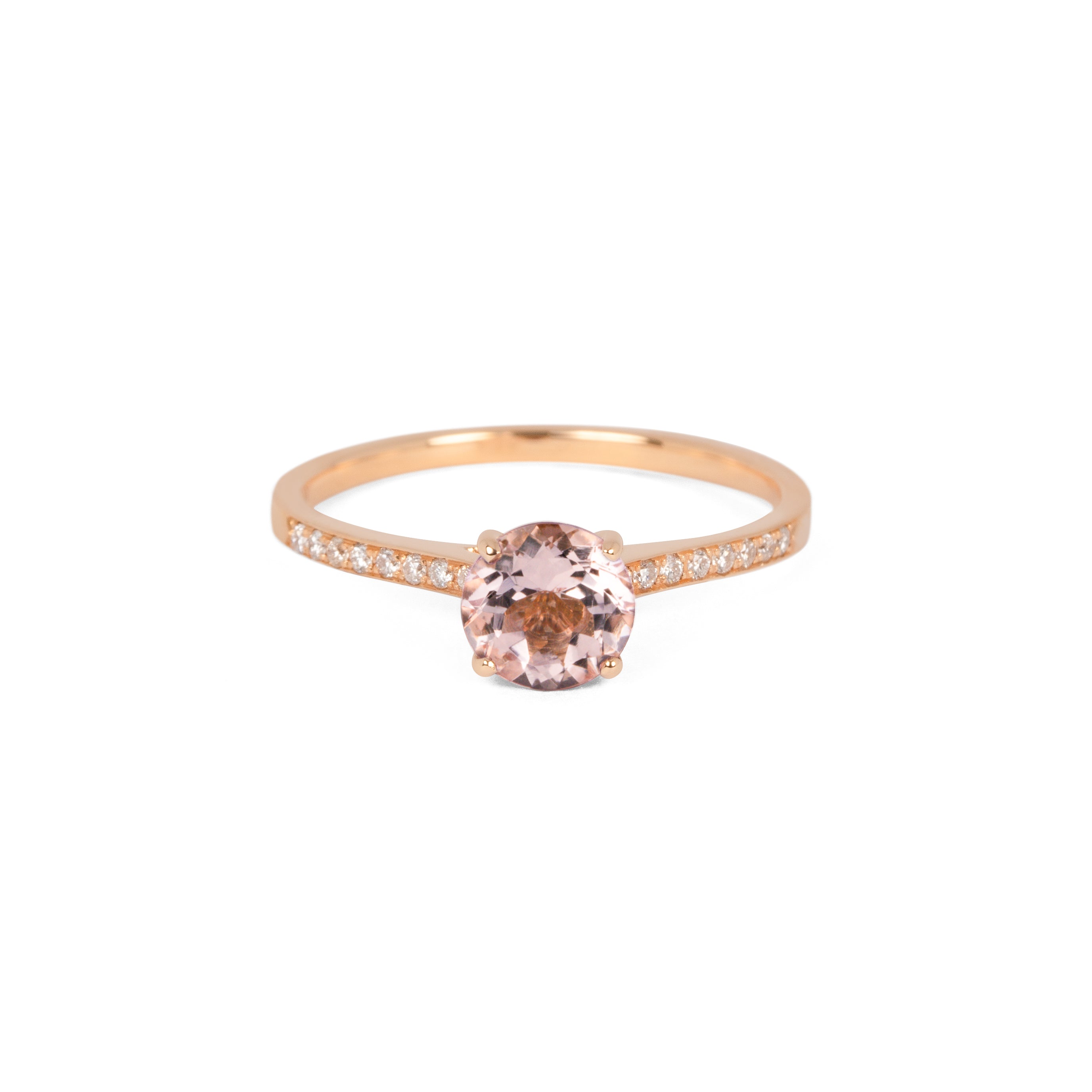 Lollipop モルガナイト リング 0.75ct K18ピンクゴールド ダイヤモンド