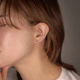 モルガナイト ハート ヘイロー ピアス 耳元