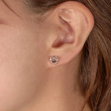 モルガナイト ハート ヘイロー ピアス 耳元アップ