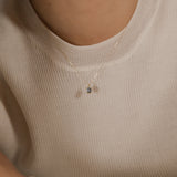ファンシーサファイア ネックレス ブルー 着用イメージ