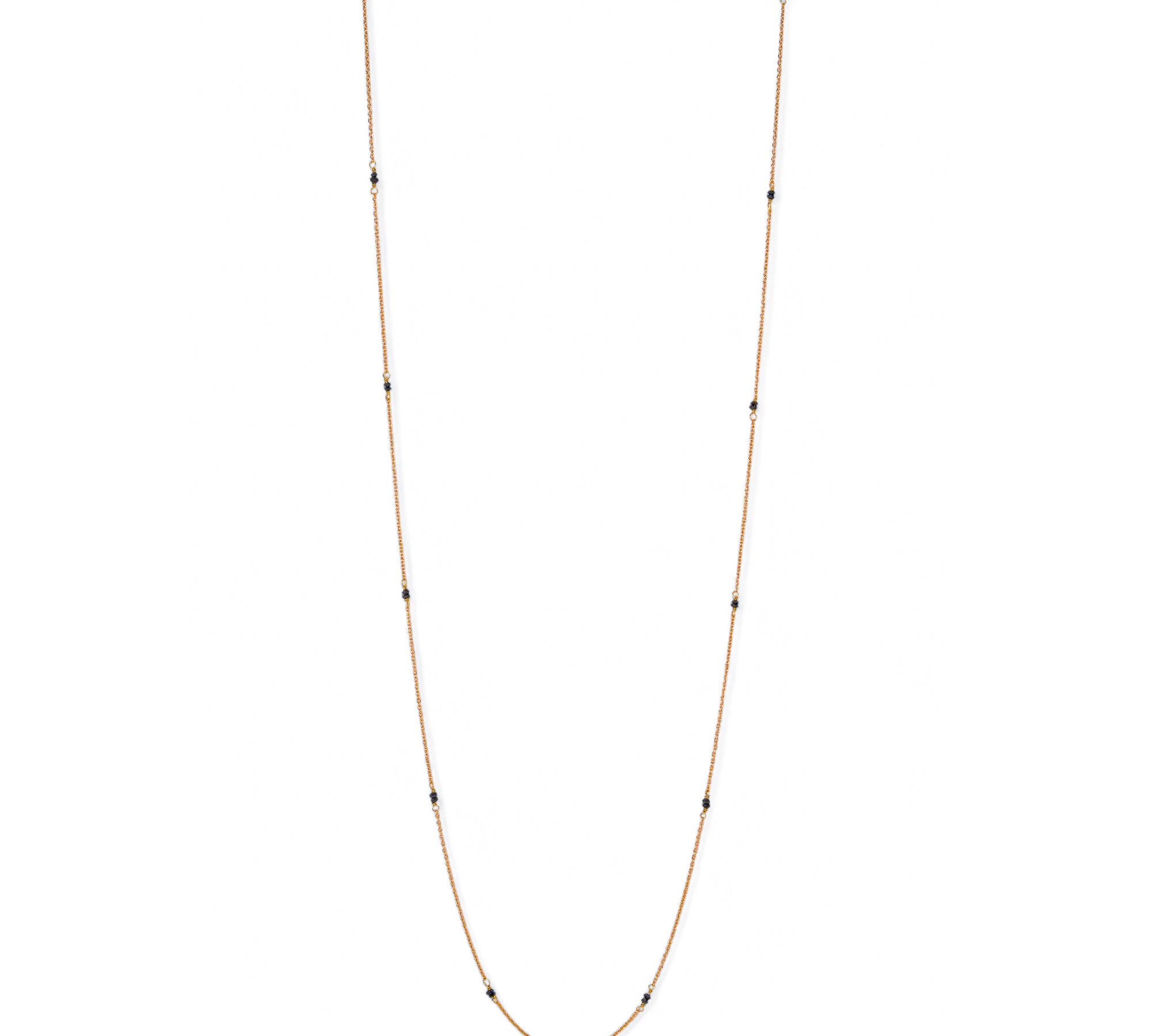 ParVert ブラックダイヤモンド ネックレス K18イエローゴールド ロング