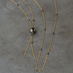 ParVert ブラックダイヤモンド ネックレス 着用 全体