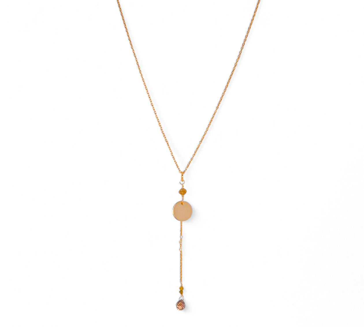 ParVert ラフ ブリオレット ダイヤモンド ネックレス K18イエローゴールド