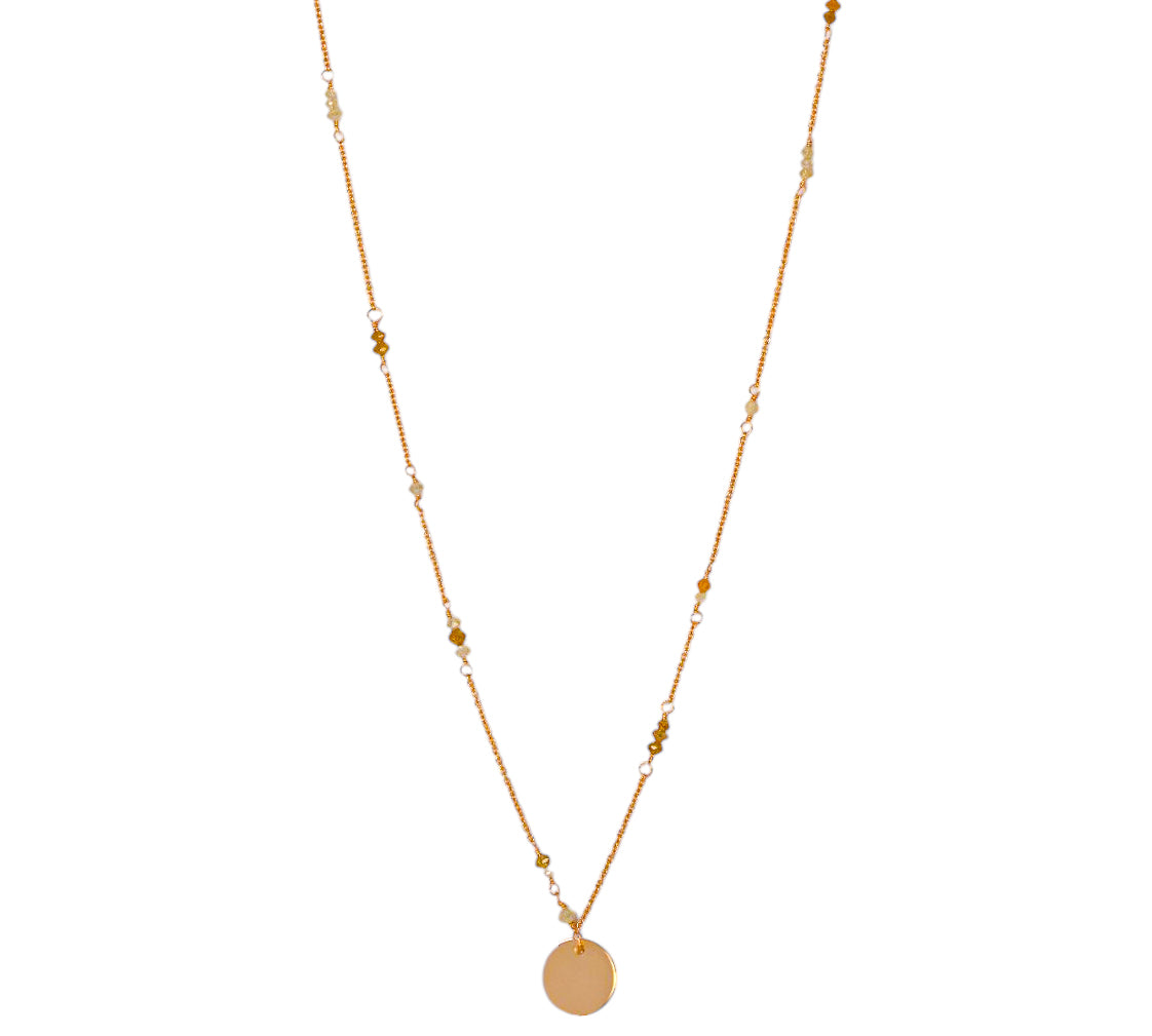 ParVert ラフダイヤモンド ネックレス K18イエローゴールド プレート