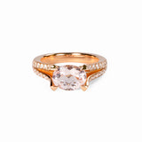 モルガナイト リング 1.84ct K18ピンクゴールド ダイヤモンド