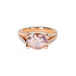 モルガナイト リング 3.24ct K18ピンクゴールド ダイヤモンド