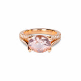 モルガナイト リング 3.24ct K18ピンクゴールド ダイヤモンド