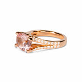 モルガナイト リング 3.24ct K18ピンクゴールド 横