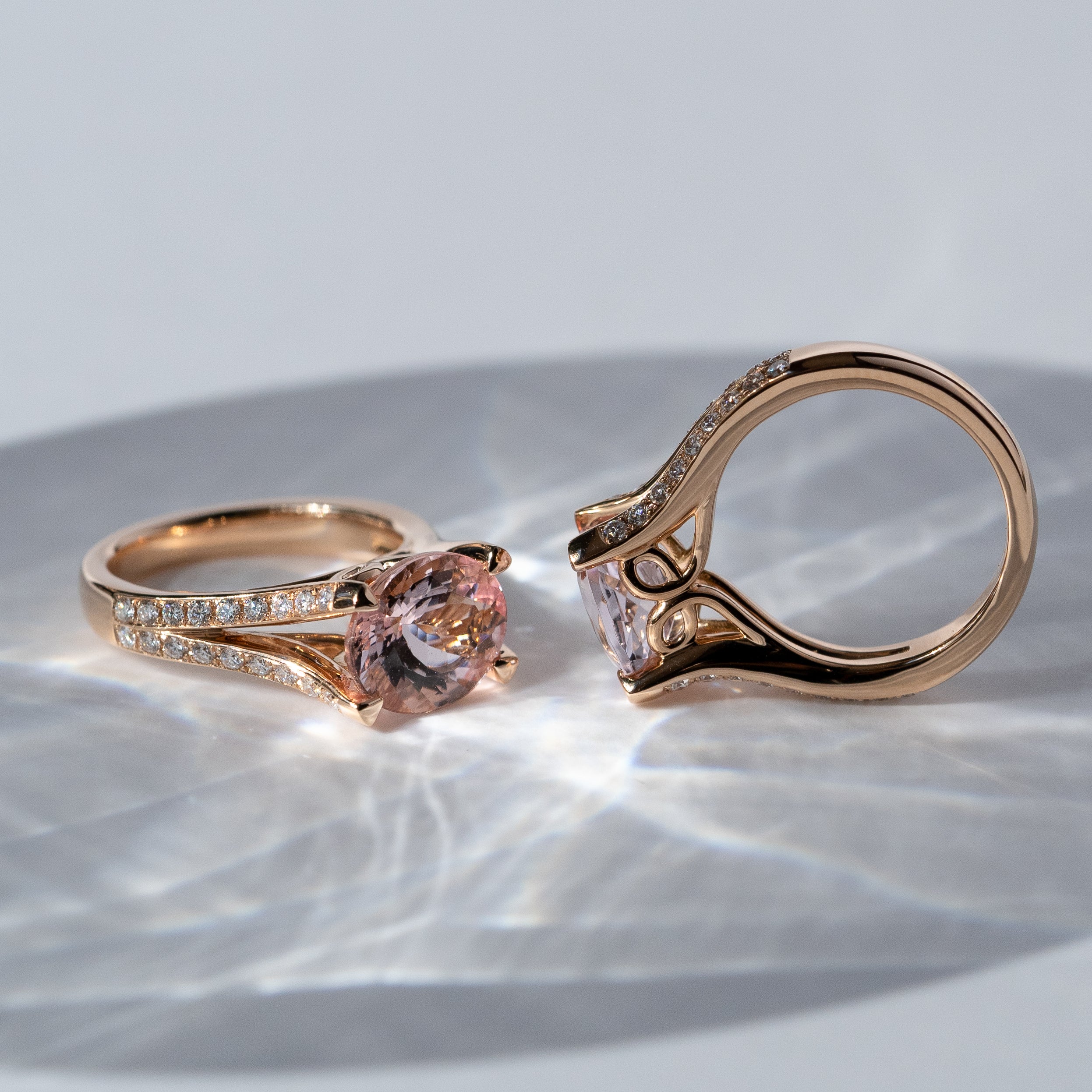 モルガナイト リング 3.24ct スタイリング
