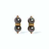 南洋パール ダブルピアス ルビー K18イエローゴールド