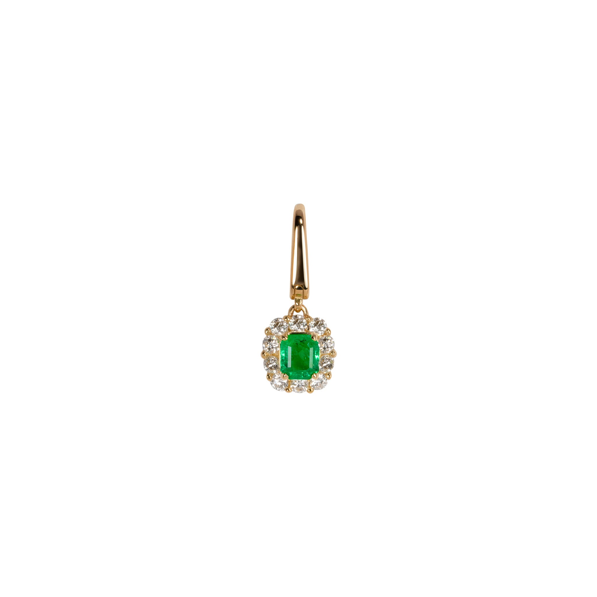 Tutu×Act エメラルド チャーム 0.28ct K18イエローゴールド ダイヤモンド