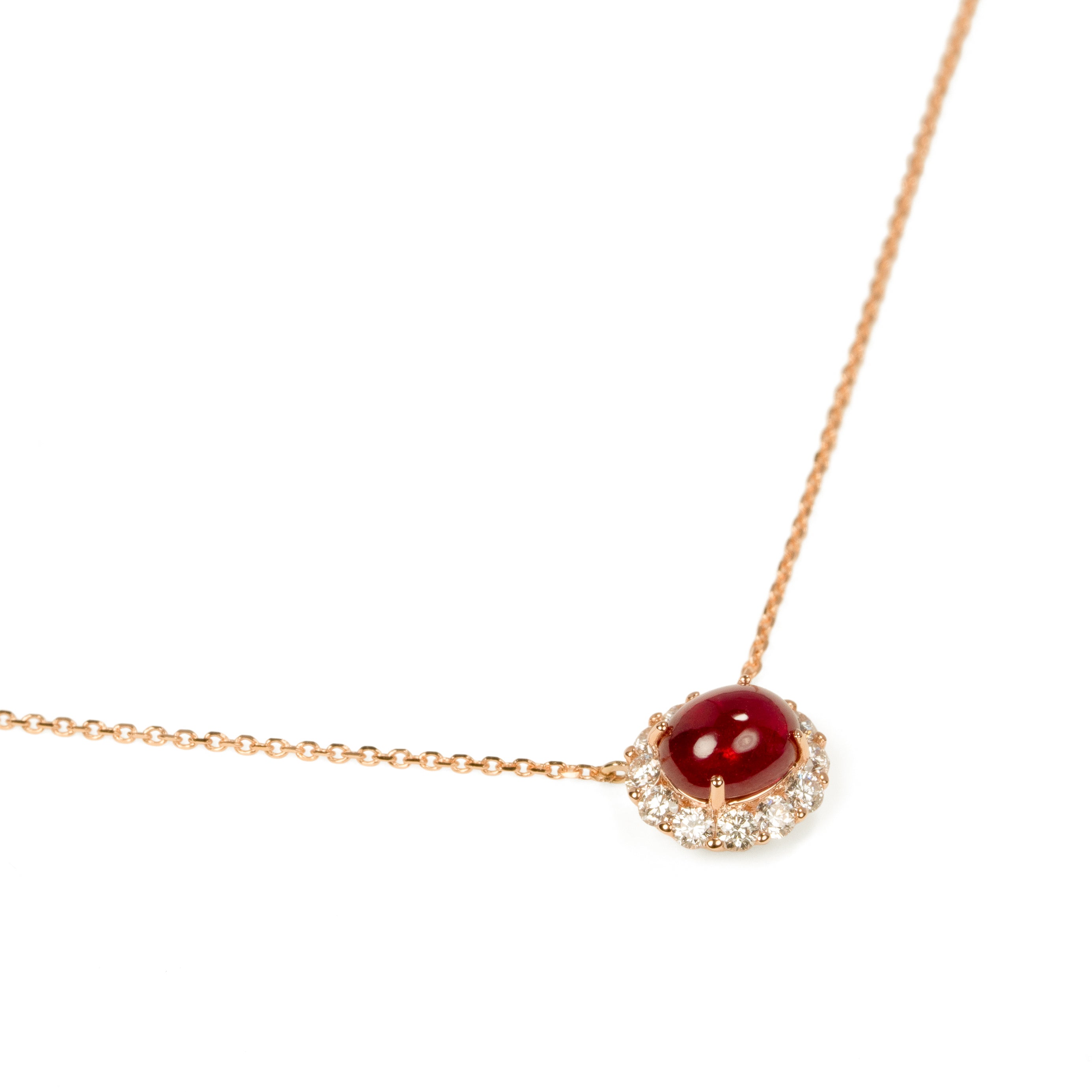 Tutu ルビー ネックレス 1.20ct K18ピンクゴールド 全体