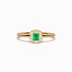 Tutu エメラルド リング 0.20ct K18イエローゴールド ダイヤモンド