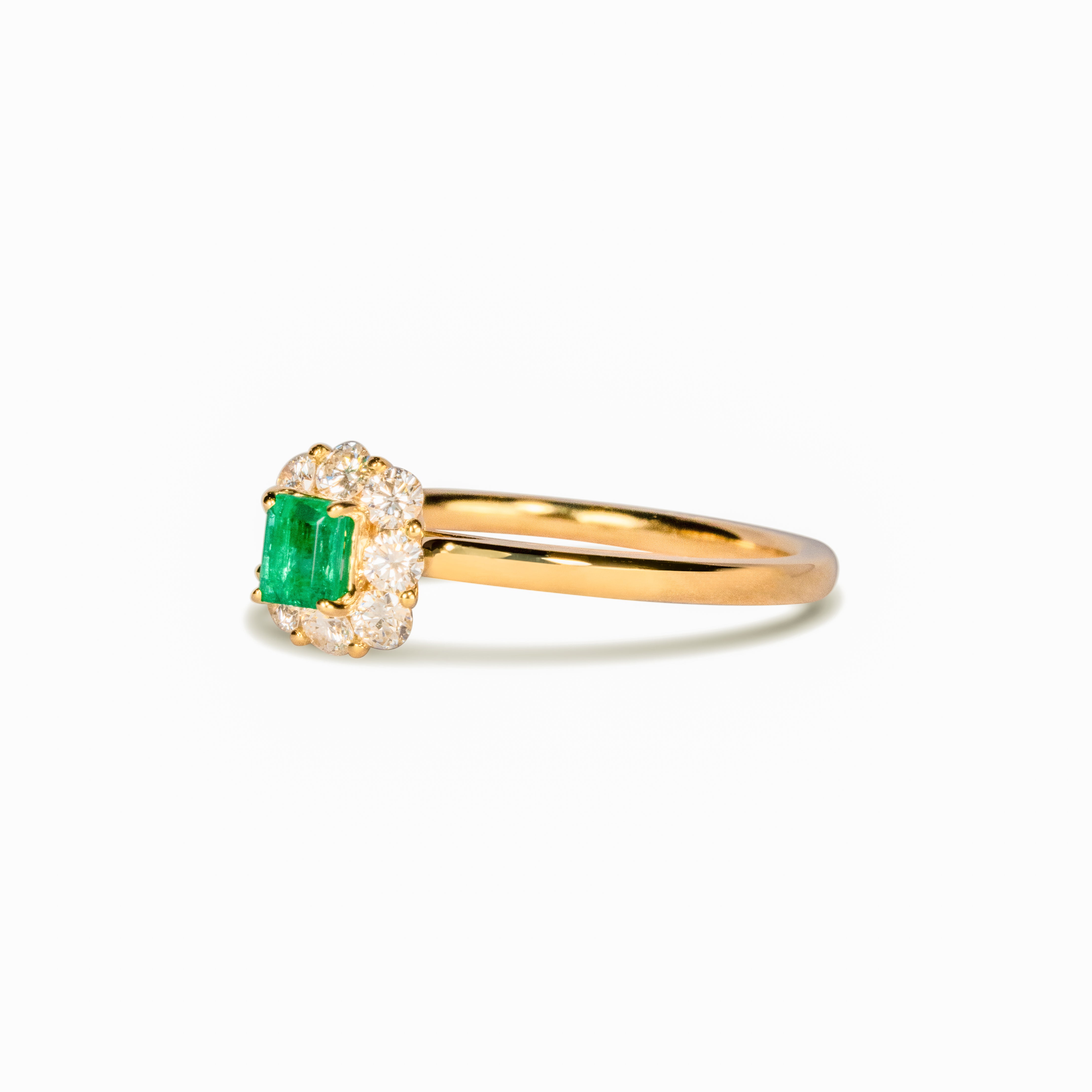 Tutu エメラルド リング 0.20ct K18イエローゴールド 全体