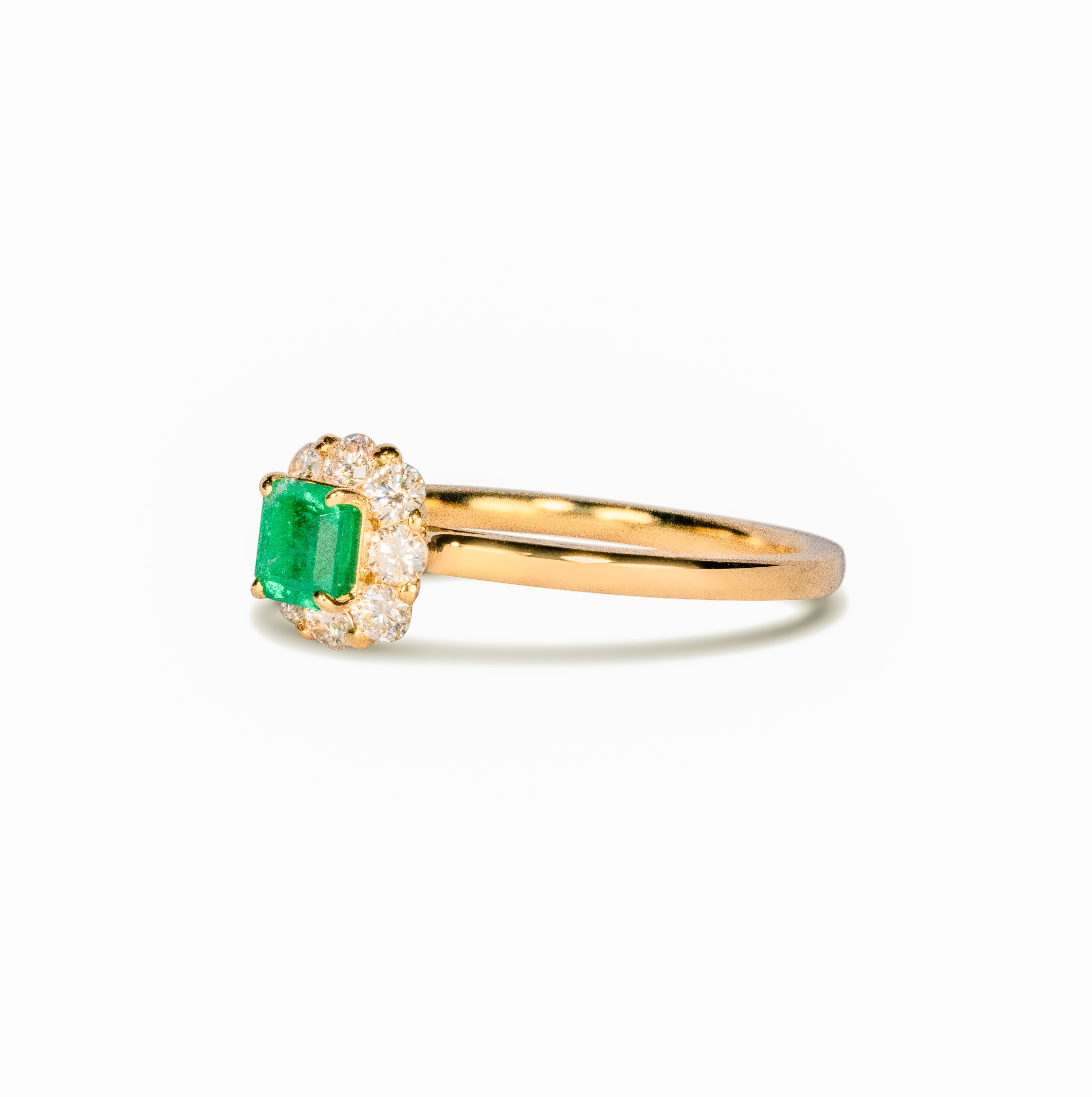Tutu エメラルド リング 0.31ct K18イエローゴールド 全体