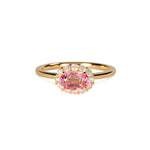 Tutu パパラチアサファイア リング 1.02ct K18イエローゴールド ダイヤモンド