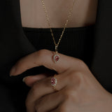 Tutu パパラチアサファイア リング 1.02ct 着用 スタイリング