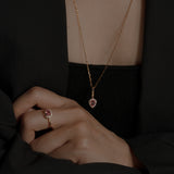 Tutu パパラチアサファイア リング 1.02ct スタイリング2
