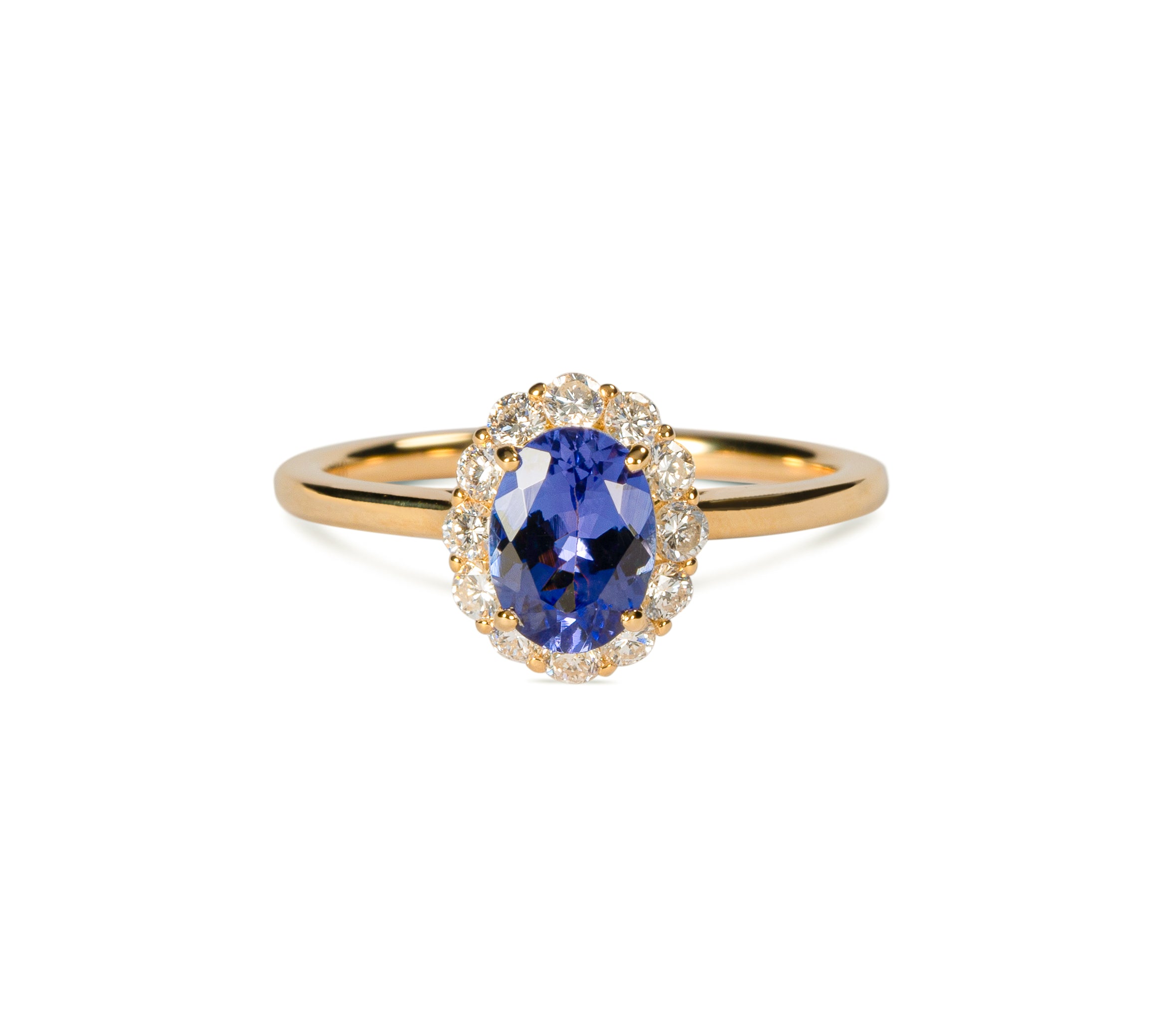 Tutu タンザナイト リング 0.88ct K18イエローゴールド ダイヤモンド