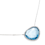 Water Lip Emotion ブルートパーズ ネックレス K18ホワイトゴールド トップ