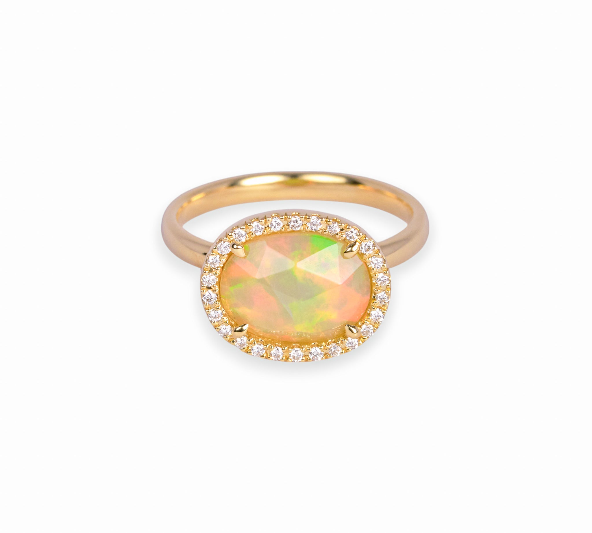 Water Lip Emotion オパール リング K18イエローゴールド ダイヤモンド