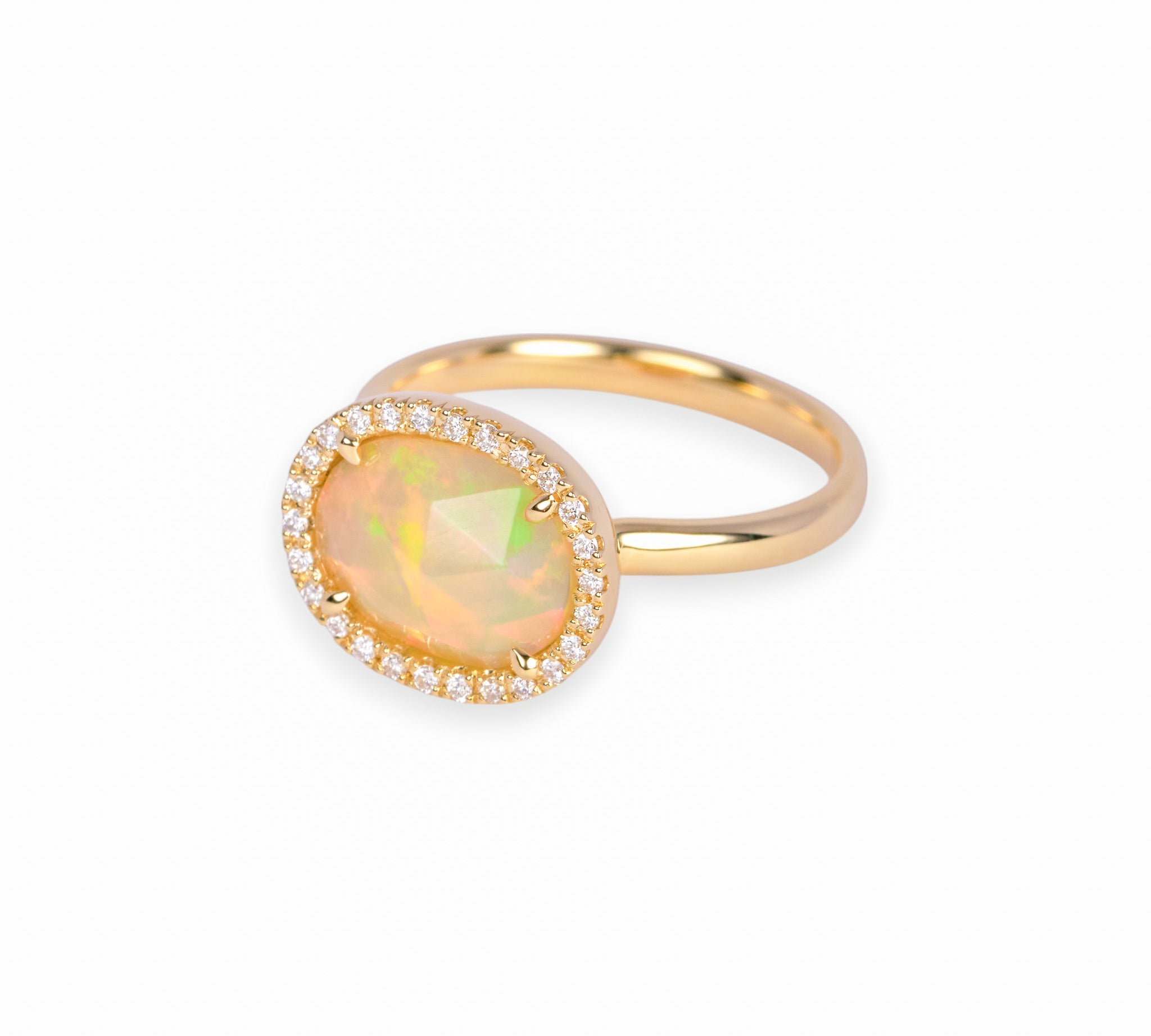 Water Lip Emotion オパール リング K18イエローゴールド 全体