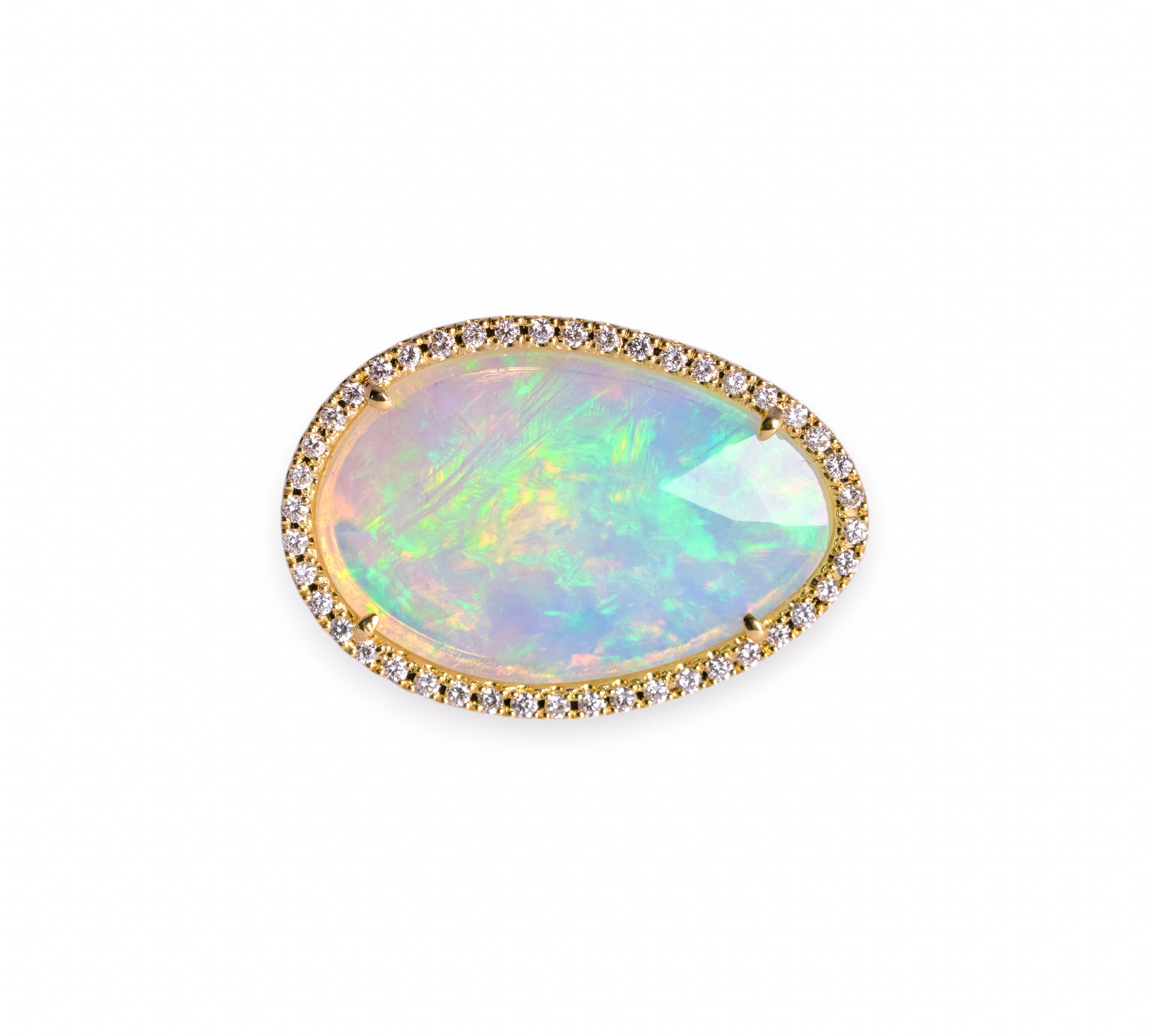 Water Lip Emotion オパール リング 大粒 K18イエローゴールド ダイヤモンド