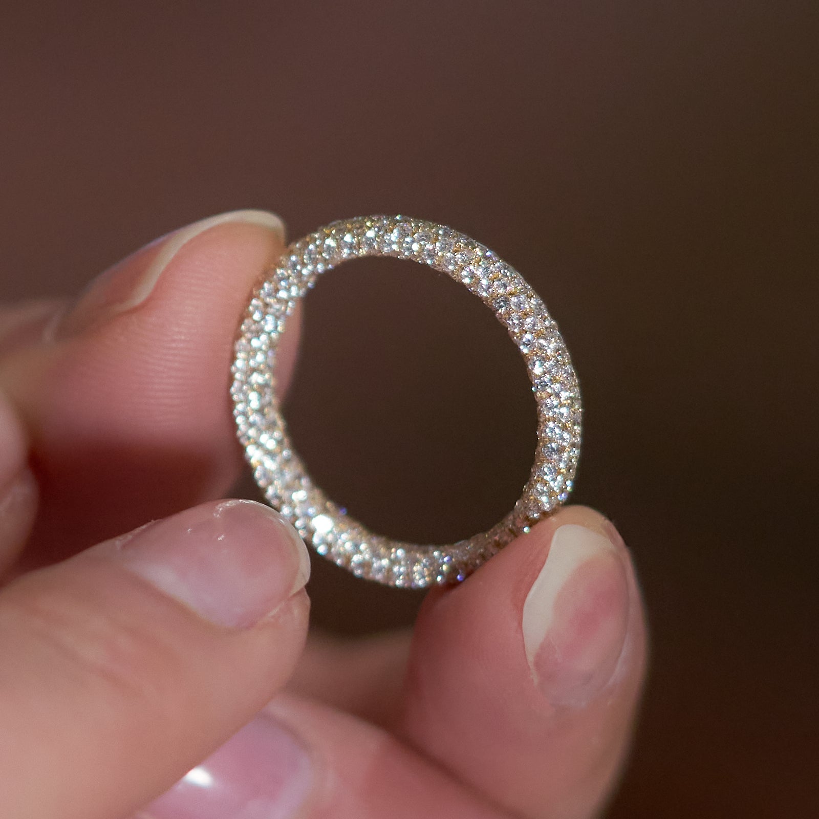 K18 パヴェダイヤリング　8g 約15.5号　3ct K18 パヴェダイヤリング 8g 約15.5号 3ct - メルカリ