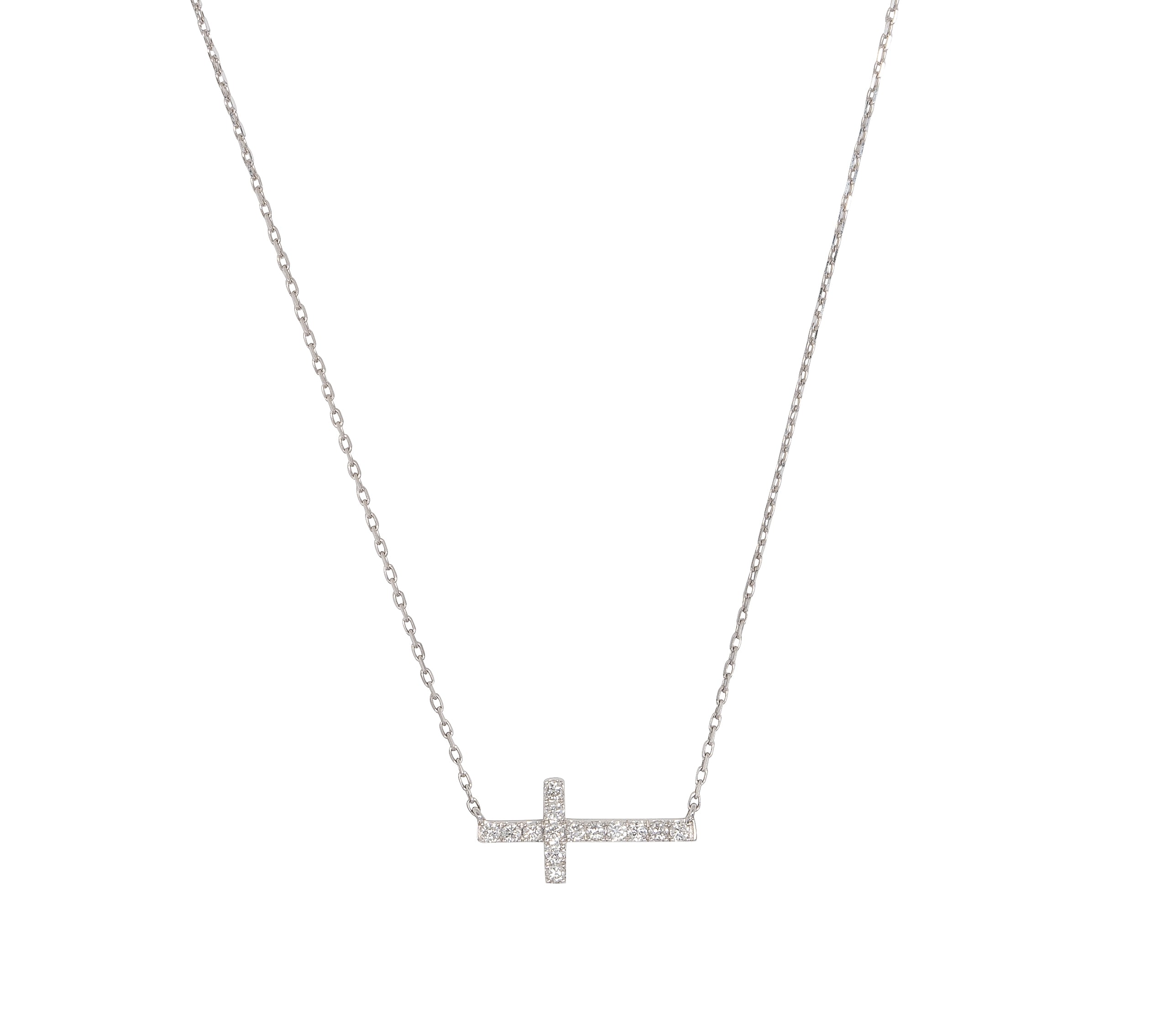 440 Basic Cross ネックレス K18ホワイトゴールド