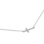 440 Basic Cross ネックレス K18ホワイトゴールド アップ