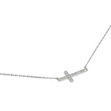 440 Basic Cross ネックレス K18ホワイトゴールド アップ