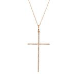 440 Basic Maxi Cross ネックレス K18ピンクゴールド