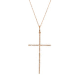 440 Basic Maxi Cross ネックレス K18ピンクゴールド