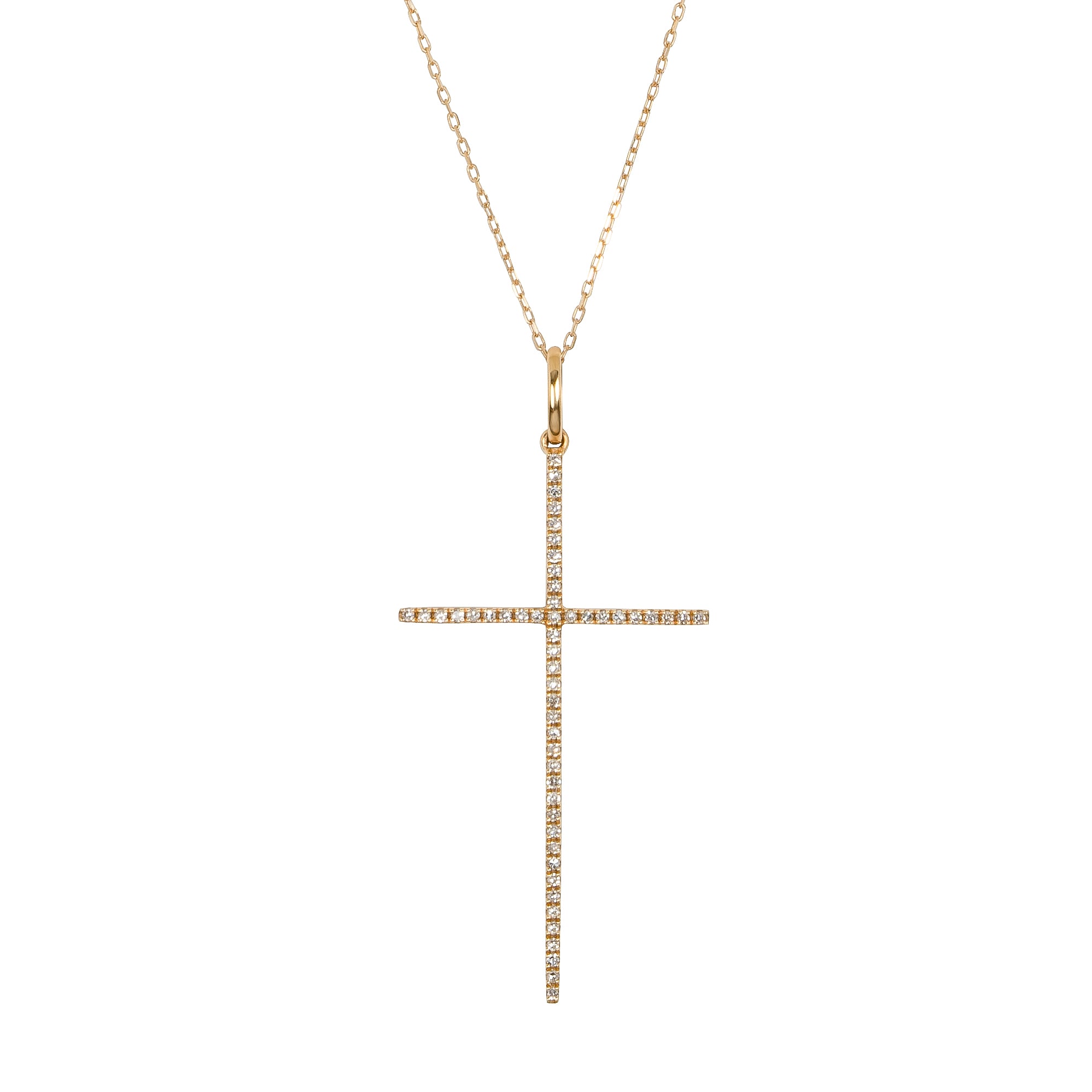 440 Basic Maxi Cross ネックレス K18イエローゴールド