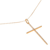 440 Basic Maxi Cross ネックレス K18イエローゴールド アップ