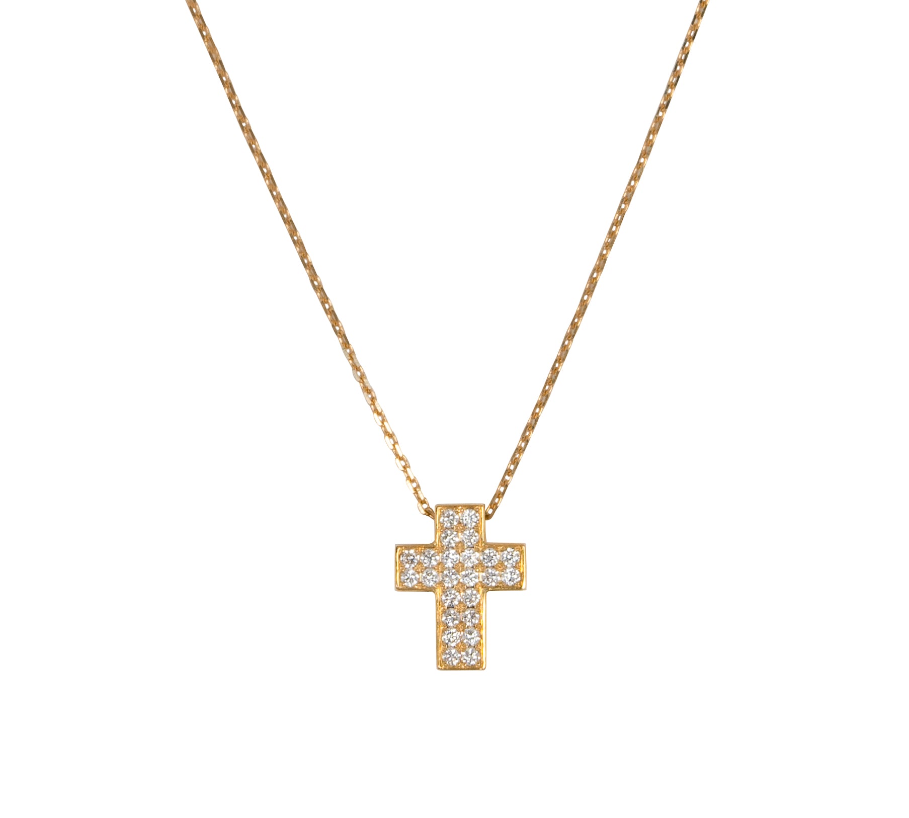 440 Basic Classy Cross ネックレス K18イエローゴールド ダイヤモンド