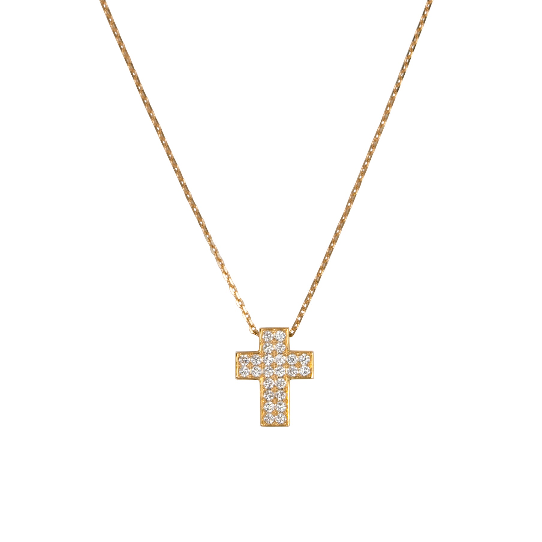 440 Basic Classy Cross ネックレス K18イエローゴールド ダイヤモンド