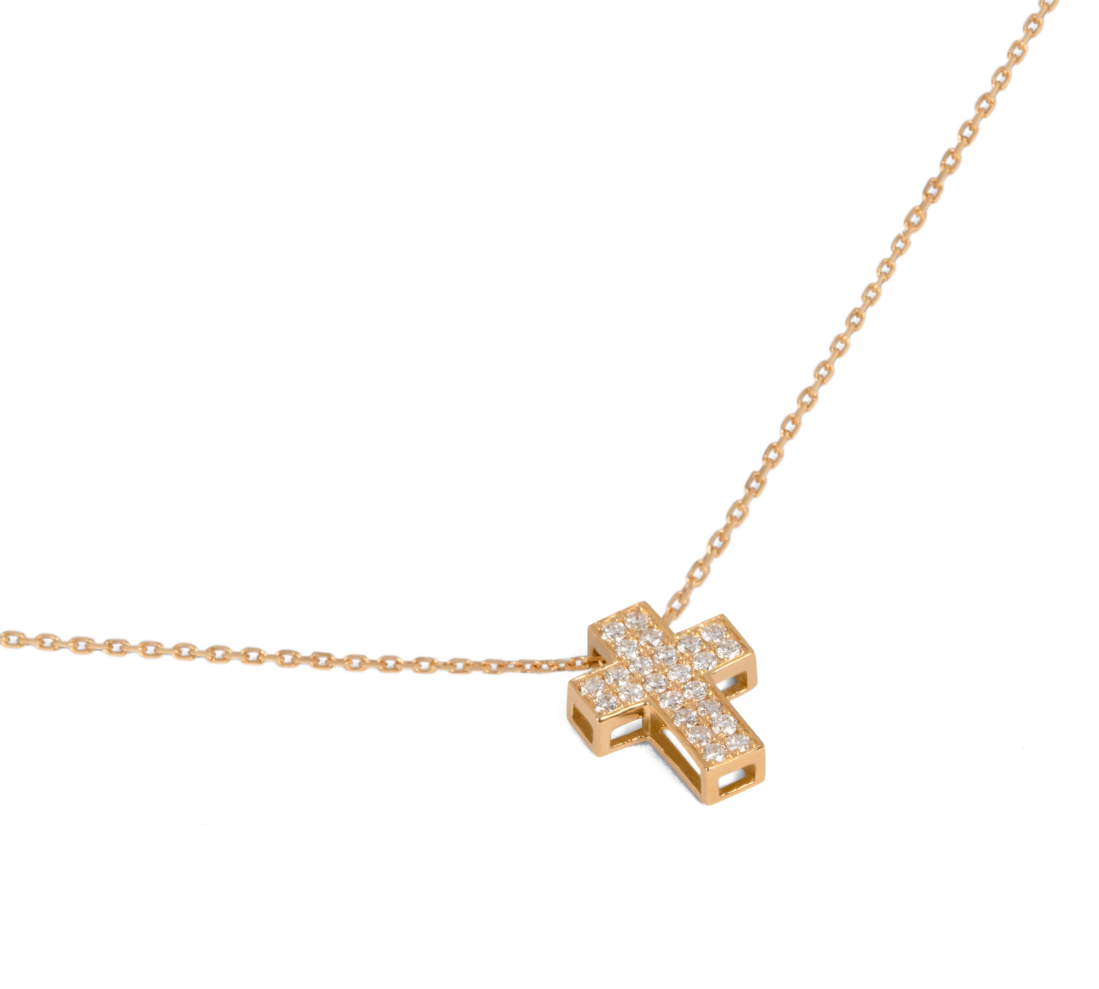 440 Basic Classy Cross ネックレス K18イエローゴールド トップ