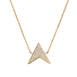 Evence Swallow ネックレス K18イエローゴールド ダイヤモンド ツバメ