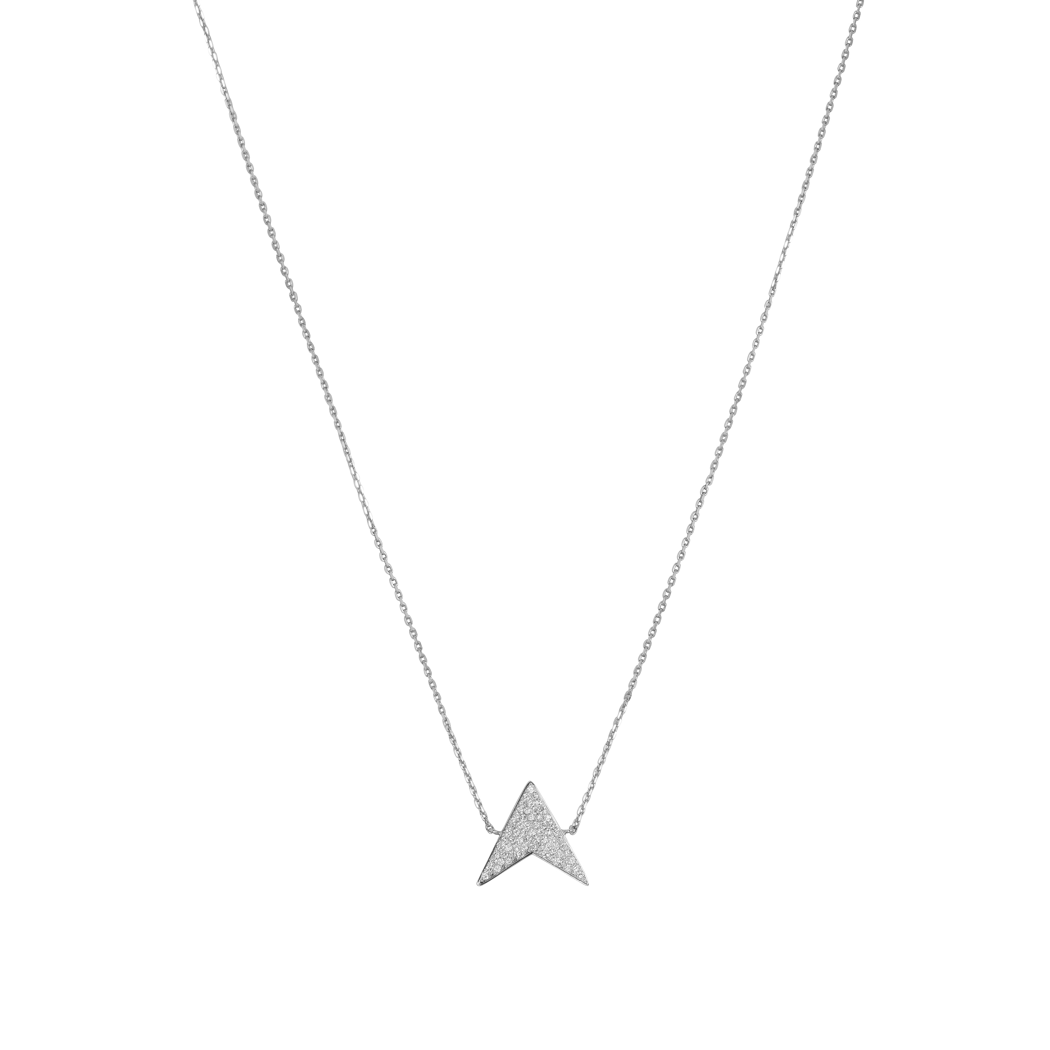 Evence Swallow ネックレス K18ホワイトゴールド トップ